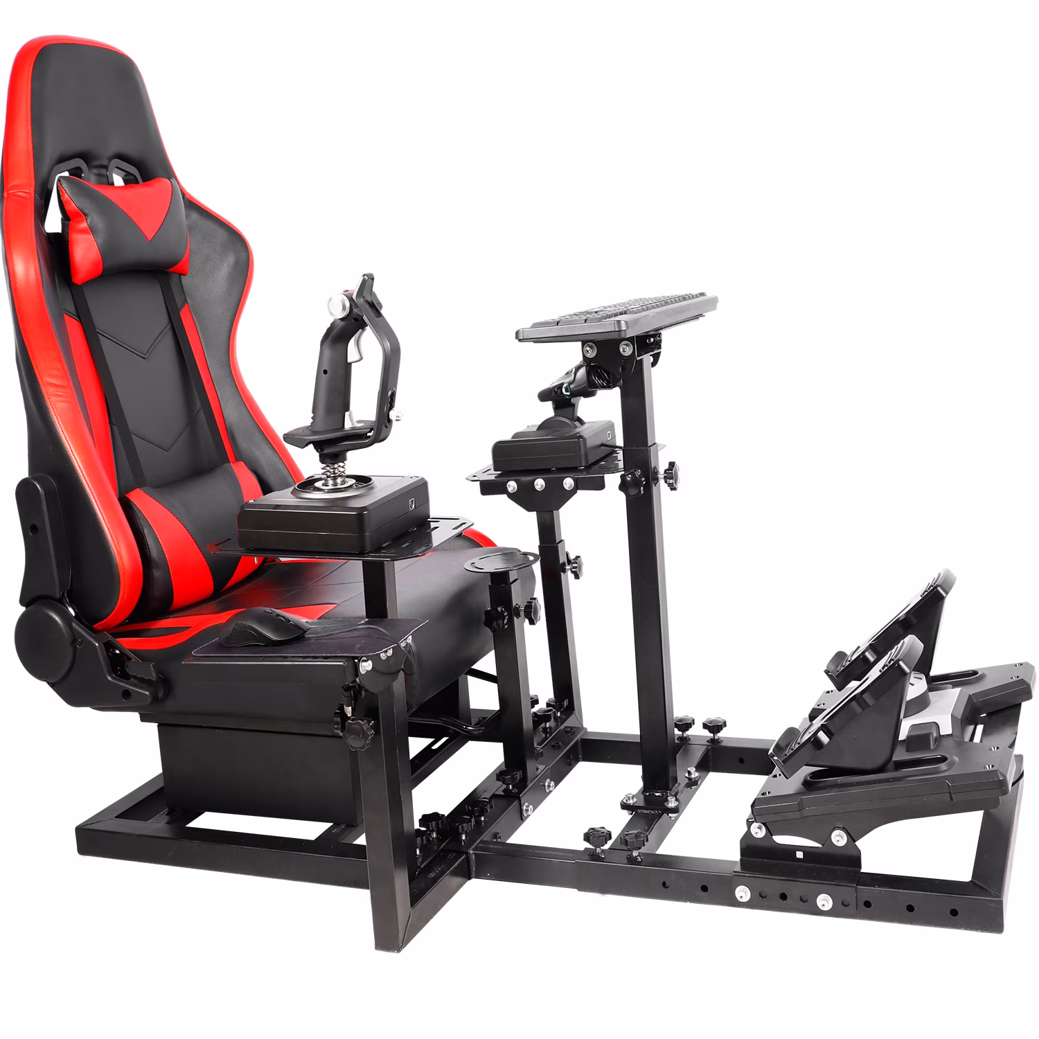 Marada Flight Racing Simulator Cockpit with Game Seat Fit for Thrustmaster HOTAS Warthog Excluding Electronics