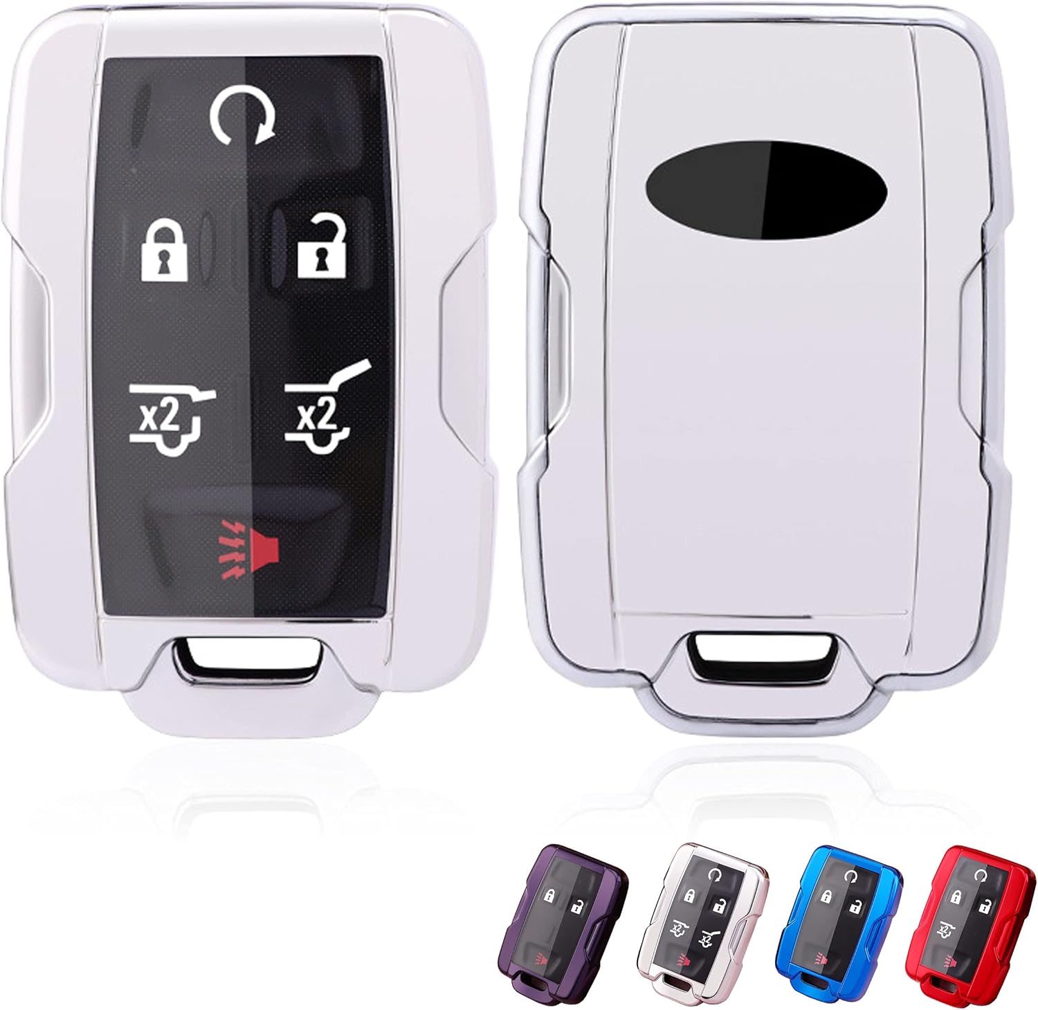 for GMC Key Fob Cover TPU Key Fob Case Protector Shell Key Holder Fit for Chevy GMC Cadillac