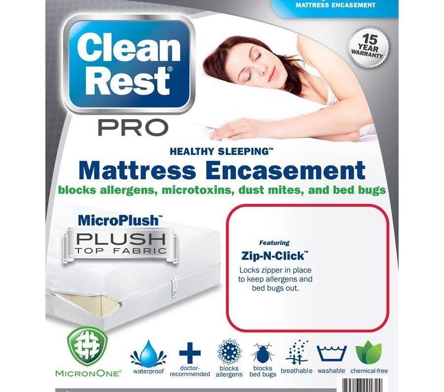 Clean Rest Pro Bed Bug Waterproof Mattress Box Spring Cover Encasement King