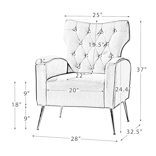 Blue Accent Chair in Living Room with Armchair with Scoop arm, Bedroom, Apartment, Studio, Office, Waiting Room. (Foam + Mid-Century Modern + Teal + Polyester + Primary Living Space)