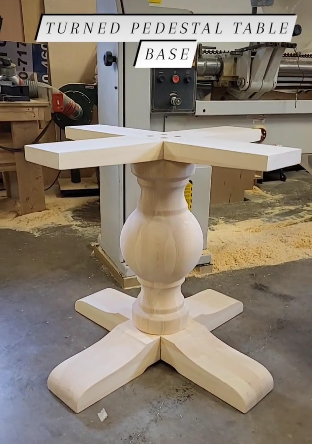Pedestal Table Base, Wooden Pedestal Table Base, Pedestal Dining Table Base,Turned Table Base, Table Base