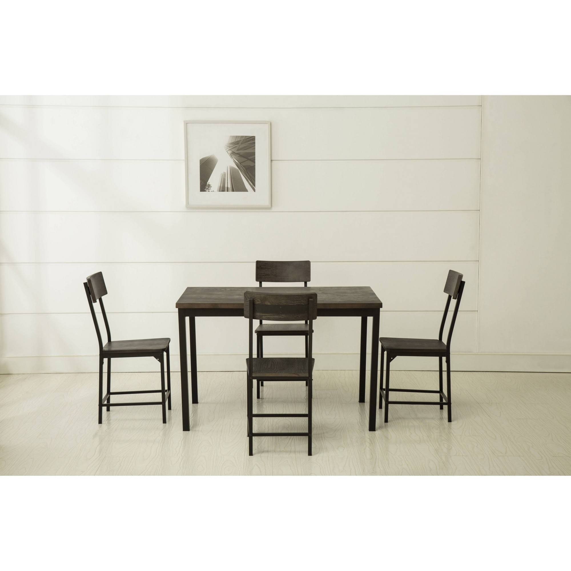 Boraam Americano Dining Table, Distressed Black Walnut