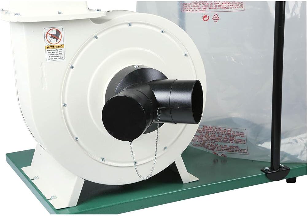 Grizzly Industrial G1029Z2P - 2 HP Dust Collector with Aluminum Impeller - Polar Bear Series