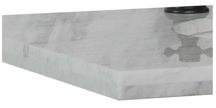 Bellaterra (30mm) 25 Inches White Carrara Top-Single Oval Sink