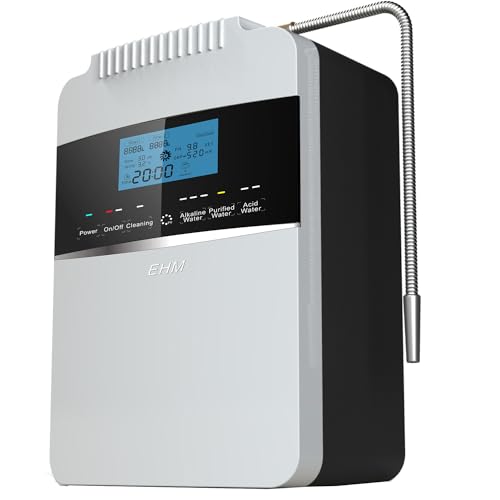 Alkaline Electrolyzed Water Machine Ph 2.5-11.2, Home Filtration System,10000 Liters per Filter,7 Water Settings,Automatic Cleaning,Smart Voice