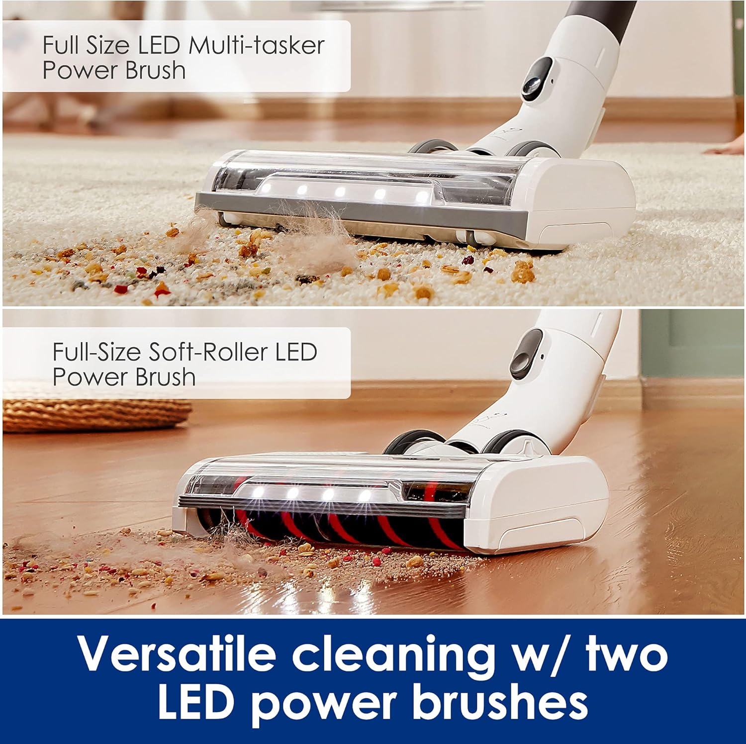 Tineco Pure ONE S11 Tango Smart Cordless Stick Vacuum Cleaner, Lightweight Handheld Vacuum 22KPA Strong Suction Ultra-Quiet Operation with LED Power Brush for Hard Floors Carpet Pet Hair