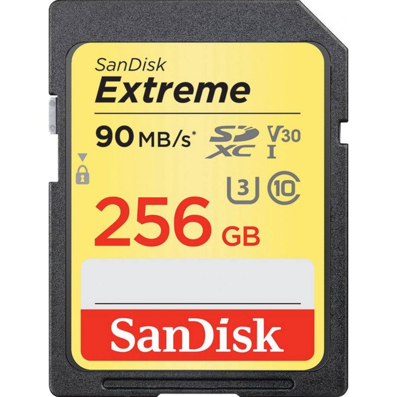 SanDisk Extreme 256GB SDXC UHS-I Class 10 Memory Card