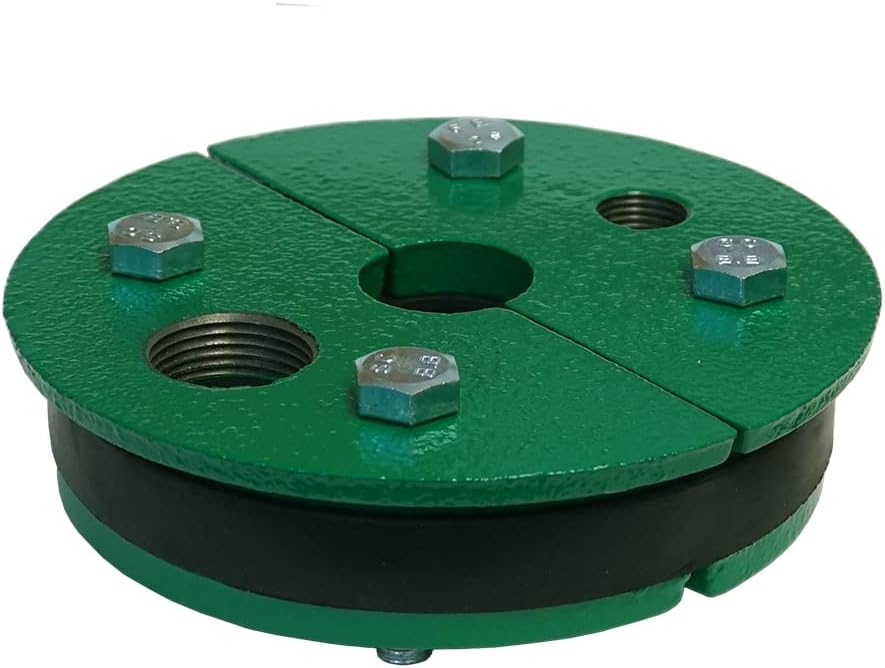 Merrill MFG 6 Cast Iron Well Seal, Cap, Split Top Plate, Single Drop 1in