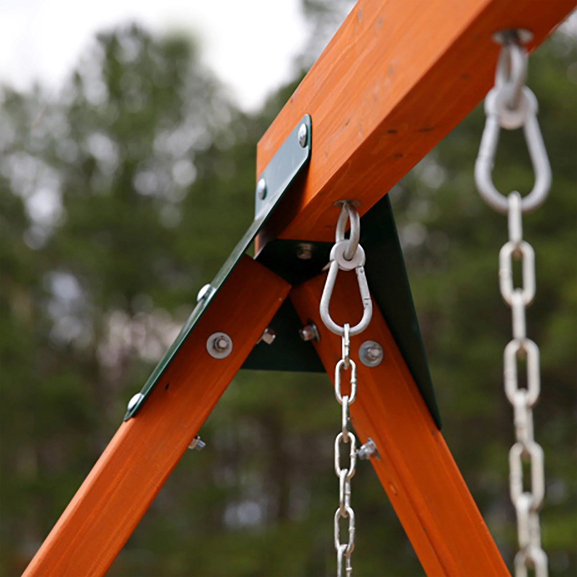 Gorilla Playsets 01-1105 Basic Swing Set with Two Swings, Trapeze Swing, and Slide