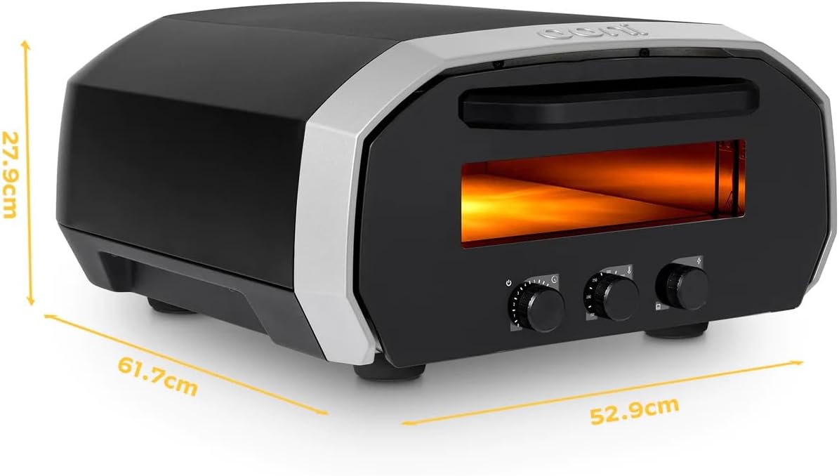 Ooni Volt 12 Electric Pizza Oven - Indoor & Outdoor Versatile Electric Oven, Pizza Cooker with Stone, Indoor and Outdoor Toaster Oven Countertop, Portable Pizza Oven, Cook 12 Inch Pizzas and More