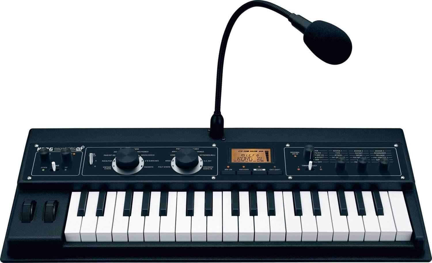 Korg MicroKORG XL+ 37-Key Synthesizer/Vocoder, Black - Megean