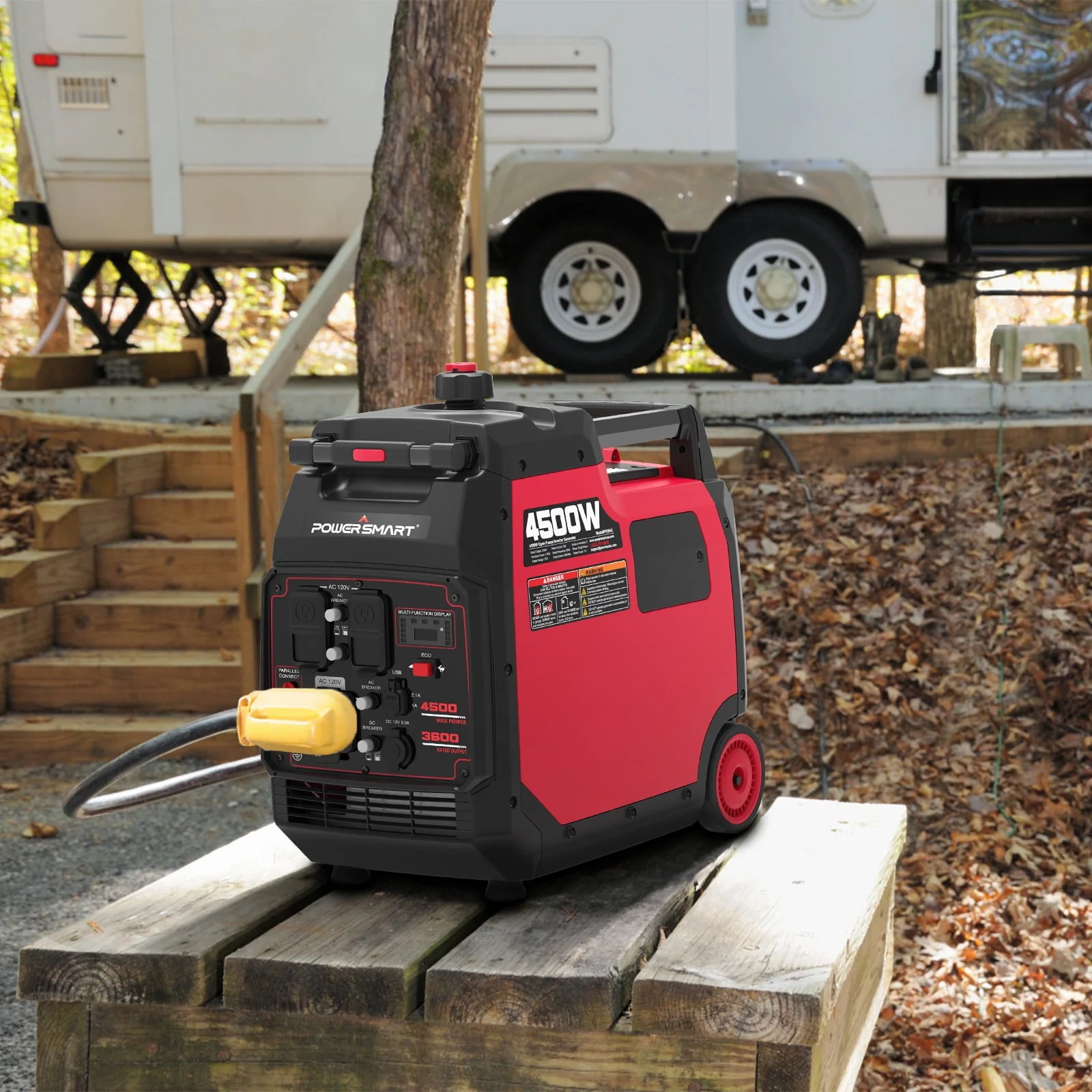 PowerSmart 4500 Watt Portable Inverter Gas Generator, Outdoor, Low Noise