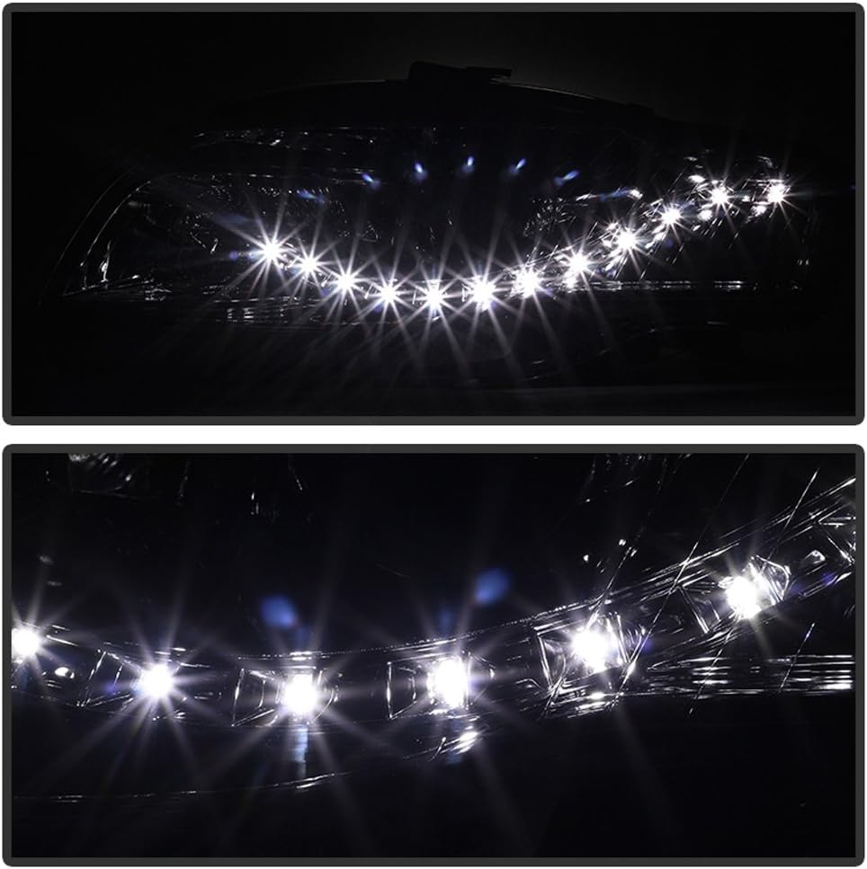 ACANII - For 2006-2008 Audi A4 S4 B7 SMD LED DRL Halogen Type Projector Headlights Driver + Passenger Side