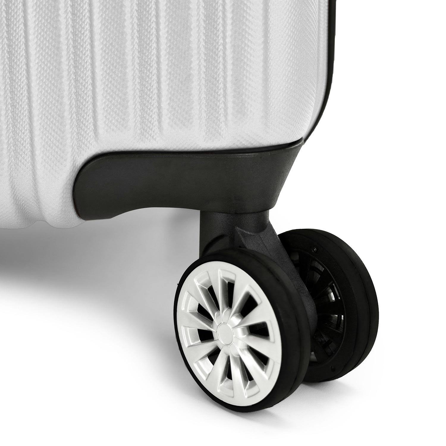Traveler's Choice Unisex Charvi 3-Piece Hardside Expandable Spinner Set, Pear White