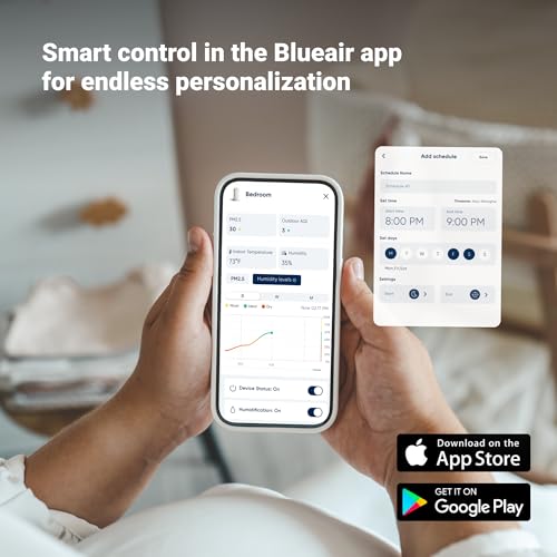 BLUEAIR Air Purifier for Small Room, Bedroom, Home, Cleans 926 sqft in one hour, HEPASilent Air Cleaner for Pets, Allergens, Virus, Dust, Mold, Smoke - Blue Pure 511i Max