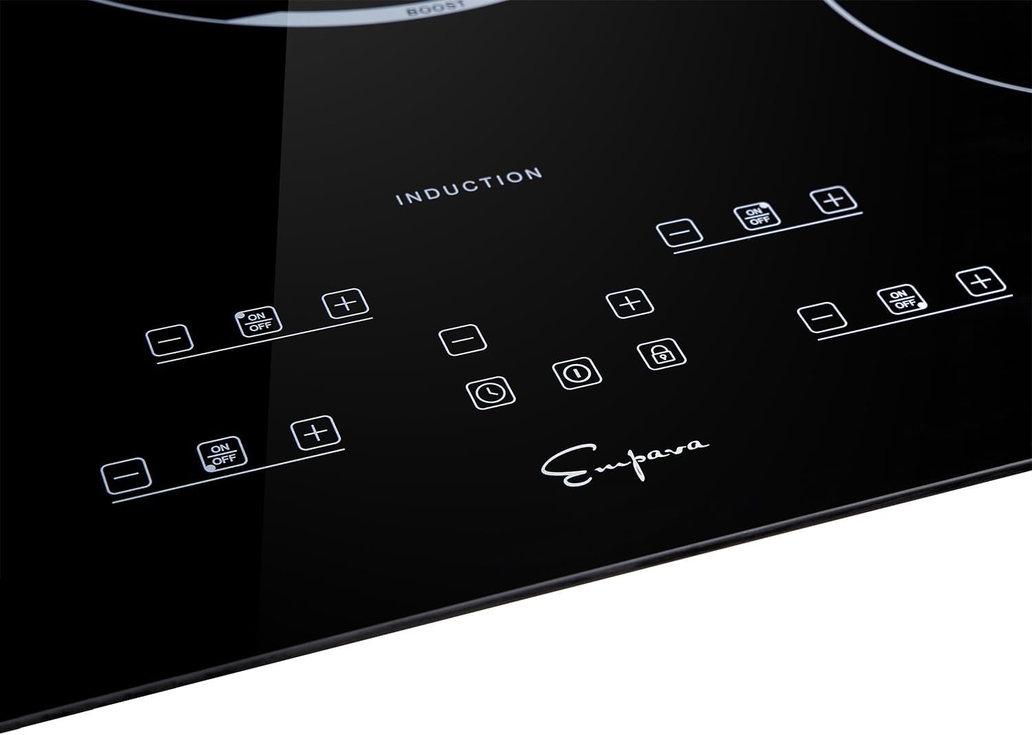 Empava Built-in 30 in. 240V Electric Stove Smooth Surface Cooktop Black with 4 Elements, 30IN