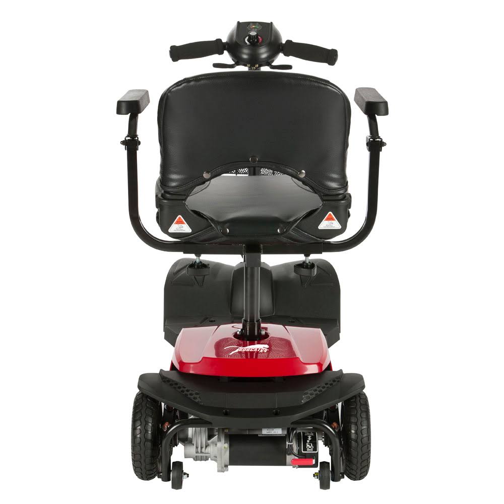 Drive Medical Bobcat X4 Compact Transportable Power Mobility Scooter, 4 Wheel, Red
