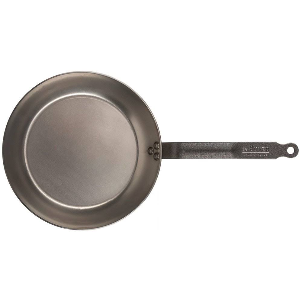 De Buyer 5110.28 Carbone Plus Round Lyonnaise Frying Pan, Heavy Quality Steel, 28 cm Diameter
