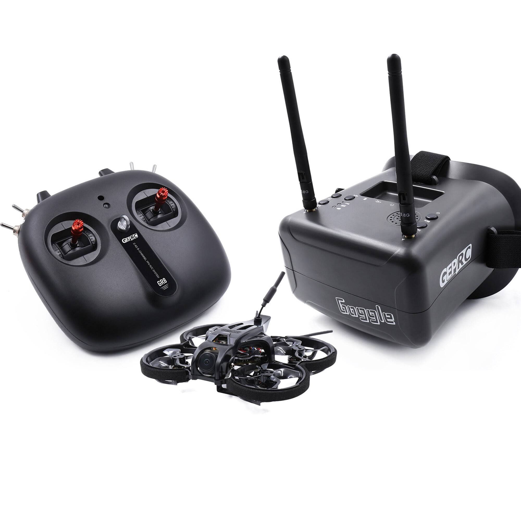 GEPRC GEPRC TinyGO 1.6inch 2S FPV Indoor Whoop Runcam Nano2 +GR8 Remote Controller+RG1 Goggles RTF Ready to Fly FPV Racing RC
