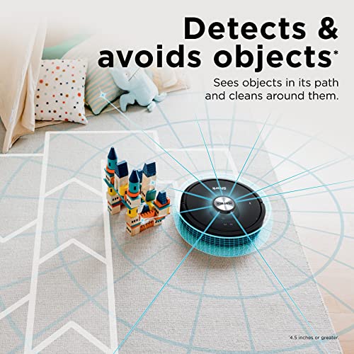Shark AV752 ION Robot Vacuum, Tri-Brush System, Wifi Connected, 120 Min Runtime, Works with Alexa, Multi Surface Cleaning, White