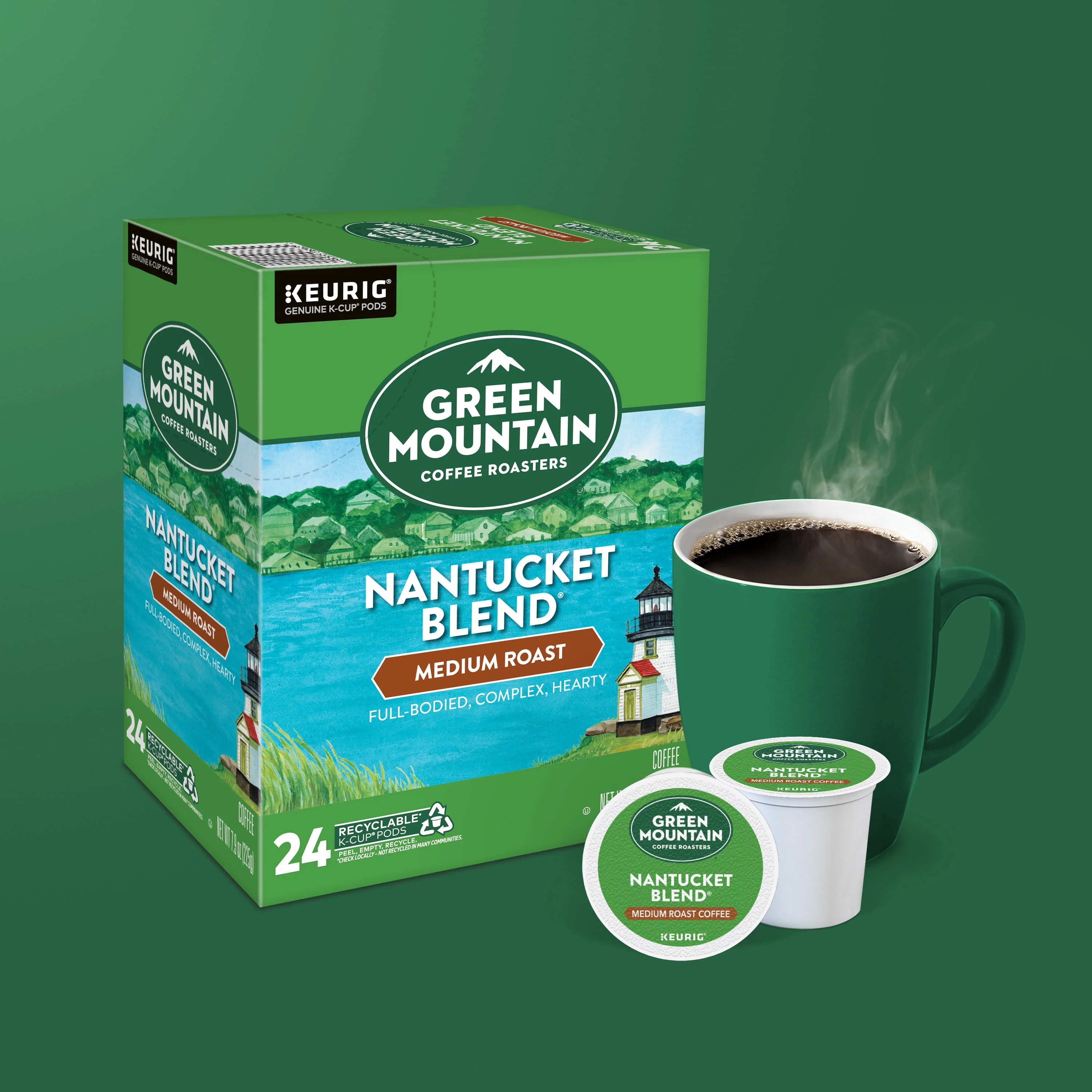 Green Mountain Coffee Roasters, Nantucket Blend Medium Roast K-Cup Coffee Pods, 24 Count