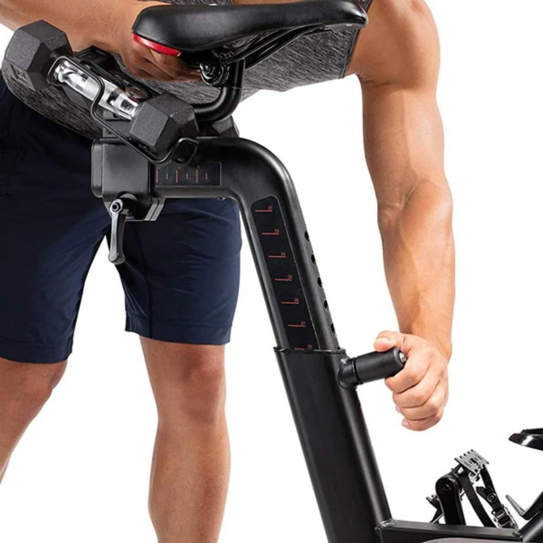 Proform Studio Spin bike Pro Exercise Bike with 10” HD Smart Touchscreen and 22 digital resistance levels and Two 3 lb dumbbells for home workout on indoor stationary bike, 30 Day iFIT Membership -