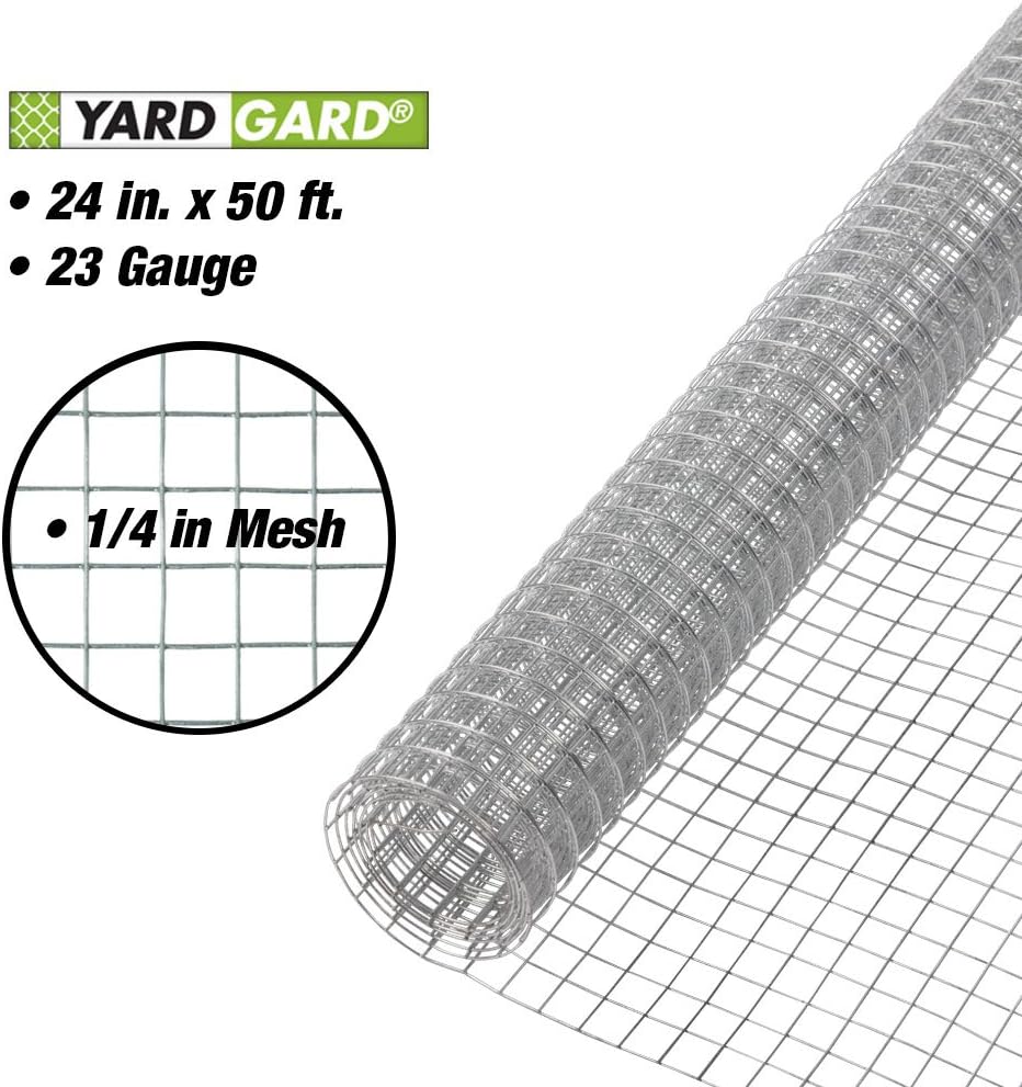 YARDGARD 308247B Hardware Cloth 24-Inch x 50-Foot, Silver Pack of 2