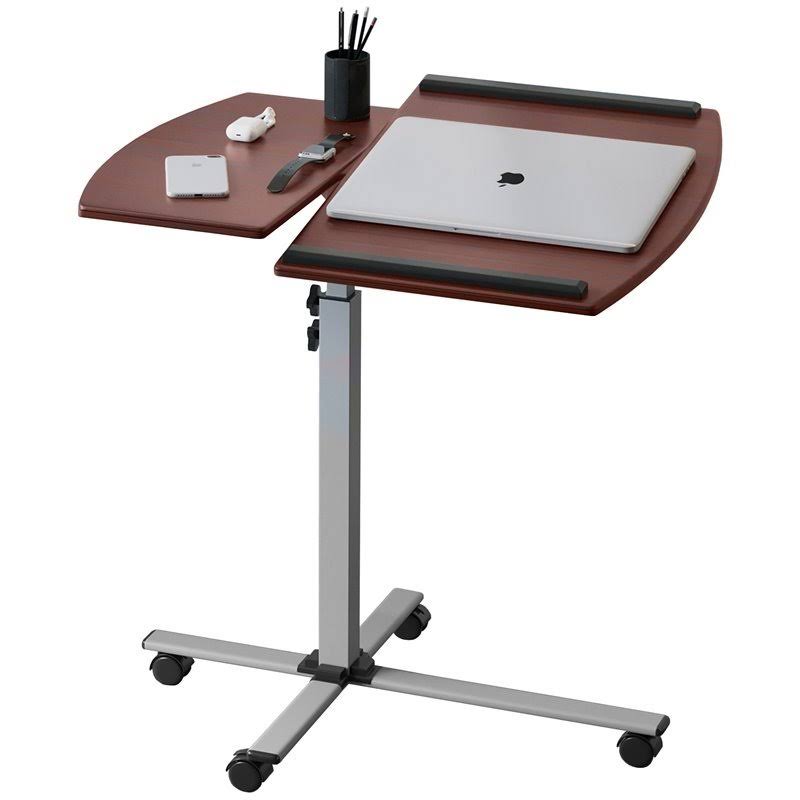 Techni Mobili Adjustable Laptop Cart Mahogany