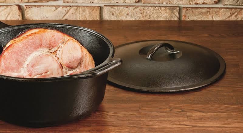 Lodge Pro-Logic Seasoned Cast Iron Dutch Oven - 7 Quart Cast Iron Camping
