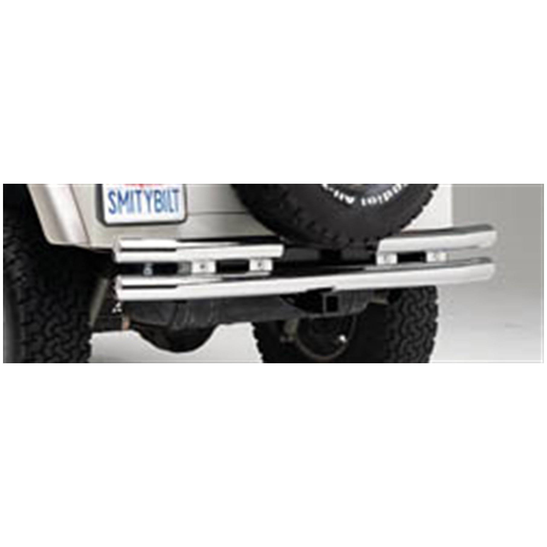 Smittybilt JB44-RHS Rear Bumper W/Hitch - Stainless Steel