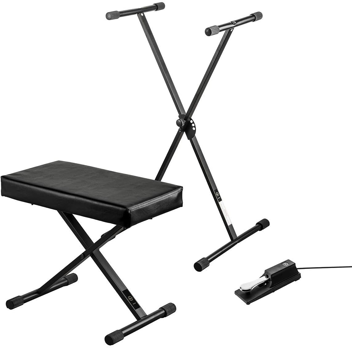 Yamaha P-45 Compact 88-Key Portable Digital Piano + Keyboard Stand + Keyboard Bench + Keyboard Pedal + Studio Monitor Headphones