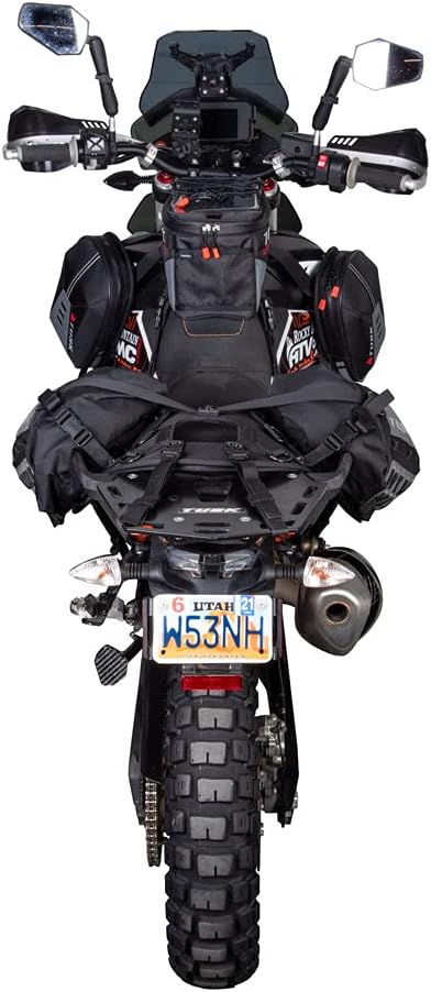 Tusk Excursion Rackless Luggage System w/Small Dry Duffel & Bottle Holders Standard Heat Shield Black/Tan For KTM 790 Adventure R 2019-2020