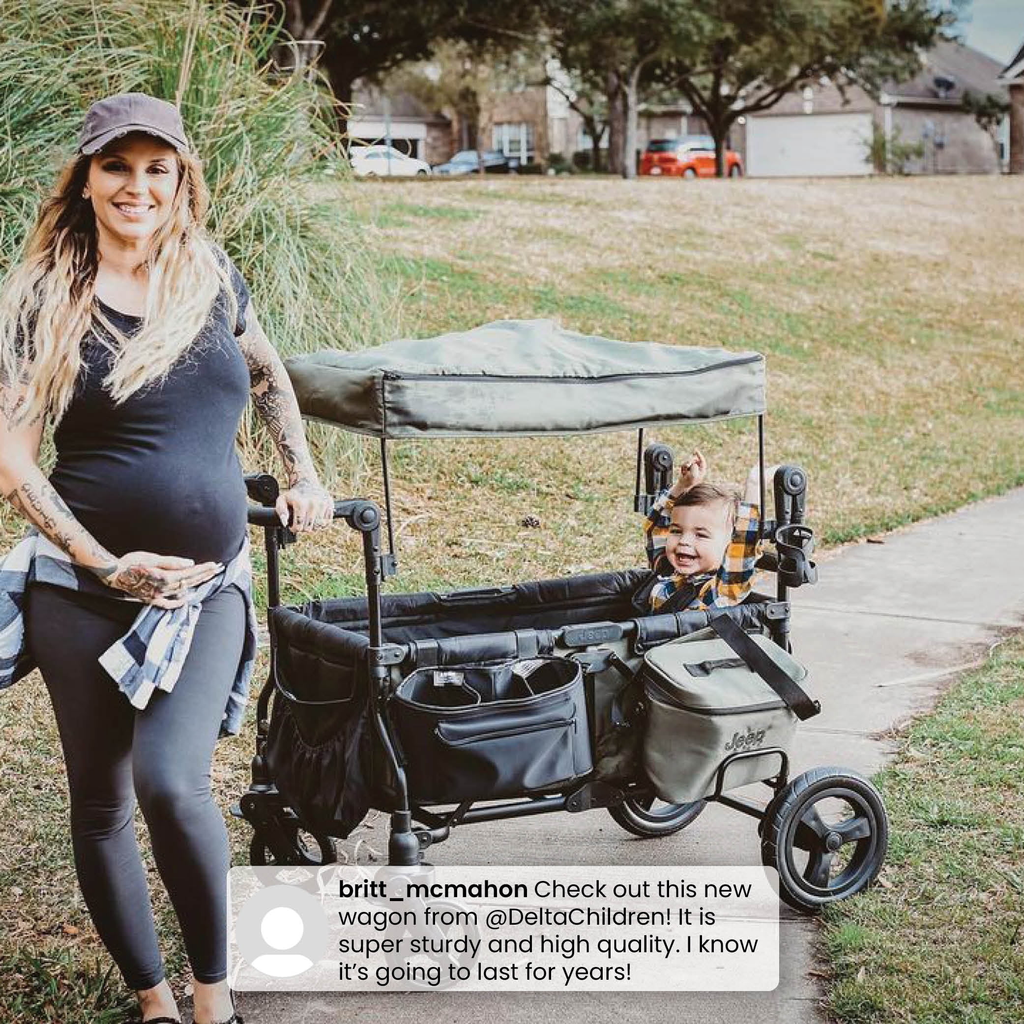Jeep Deluxe Wrangler Wagon Stroller with Cooler Bag and Parent Organizer by Delta Children Unisex