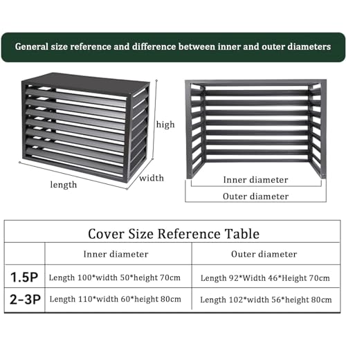 Air Conditioner Covers Aluminum Mini split cover Decorative AC Unit Cover Outdoor Air Conditioner Privacy Fence for All Weather