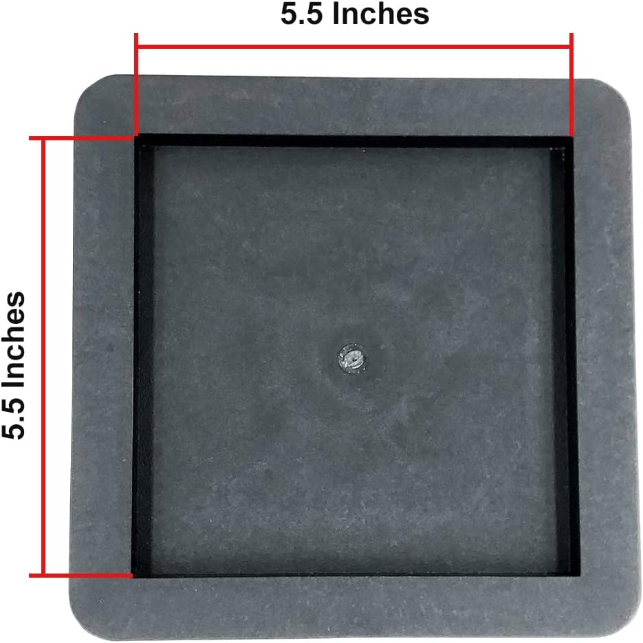DuraCasa 3 Inch Bed Risers - Fits Huge 5.5 Inch Bed or Furniture Post, Creates an Additional 3 Inches of Height or Storage! Heavy-Duty Table, Chair, Desk or Sofa Riser (4, 3 Inch Black)