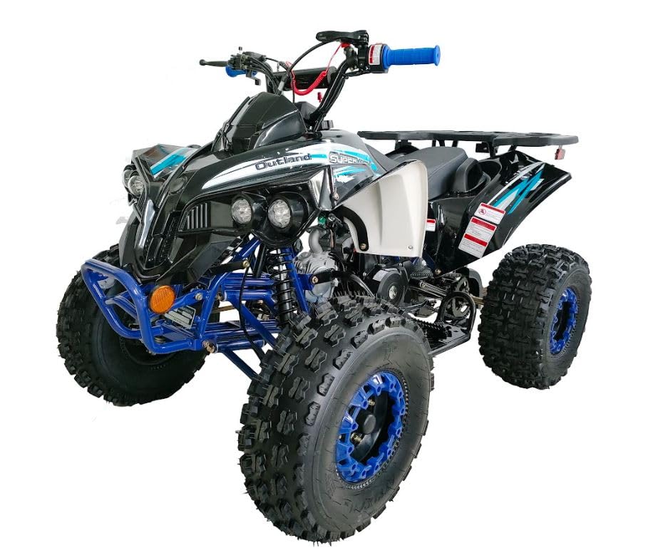 HHH Youth and Adult 125cc ATV Vitacci Outlander Fully Automatic with Reverse Double Headlights Led Gas 4 Wheeler ATVs Quads Big 19/18 inch Tires (Green) - Extra Large