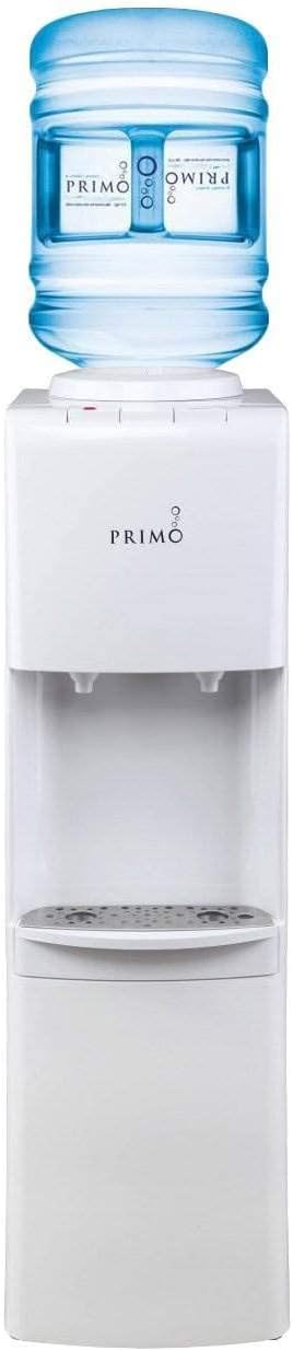 Primo Top-Loading Water Dispenser - 2 Temp (Hot-Cold) Water Cooler Water Dispenser for 5 Gallon Bottle w/Child-Resistant Safety Feature, White