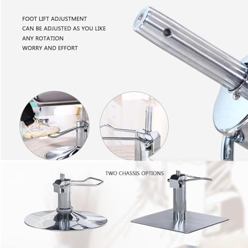 barber chair, Salon Chair for Hair Stylist Stylist Chair with Heavy Duty Hydraulic Pump, 360 Degrees Swivel Spa Beauty Equipment for Hair Stylist Women Man,Grey,A