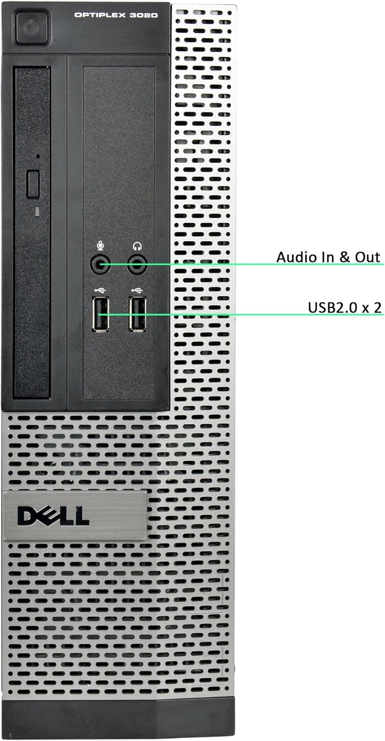 Dell OptiPlex 3020-SFF, Intel Core i5-4570 3.2GHz, 4GB RAM, 500GB Hard Drive, DVDRW, Windows 10 Pro 64bit (Renewed)