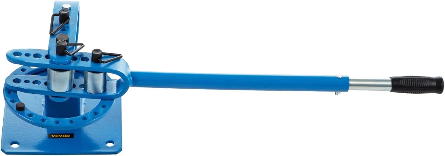 Mophorn YP-9 Manual Bench Top Compact Bender Pipe Bending Machine 7 Dies 1-3inch Metal Fabrication Tube Rod Pipe Bender 44ft Mount Powdercoat Telescoping Handle Maximum 5/8 Thick 1-15/16inch Width