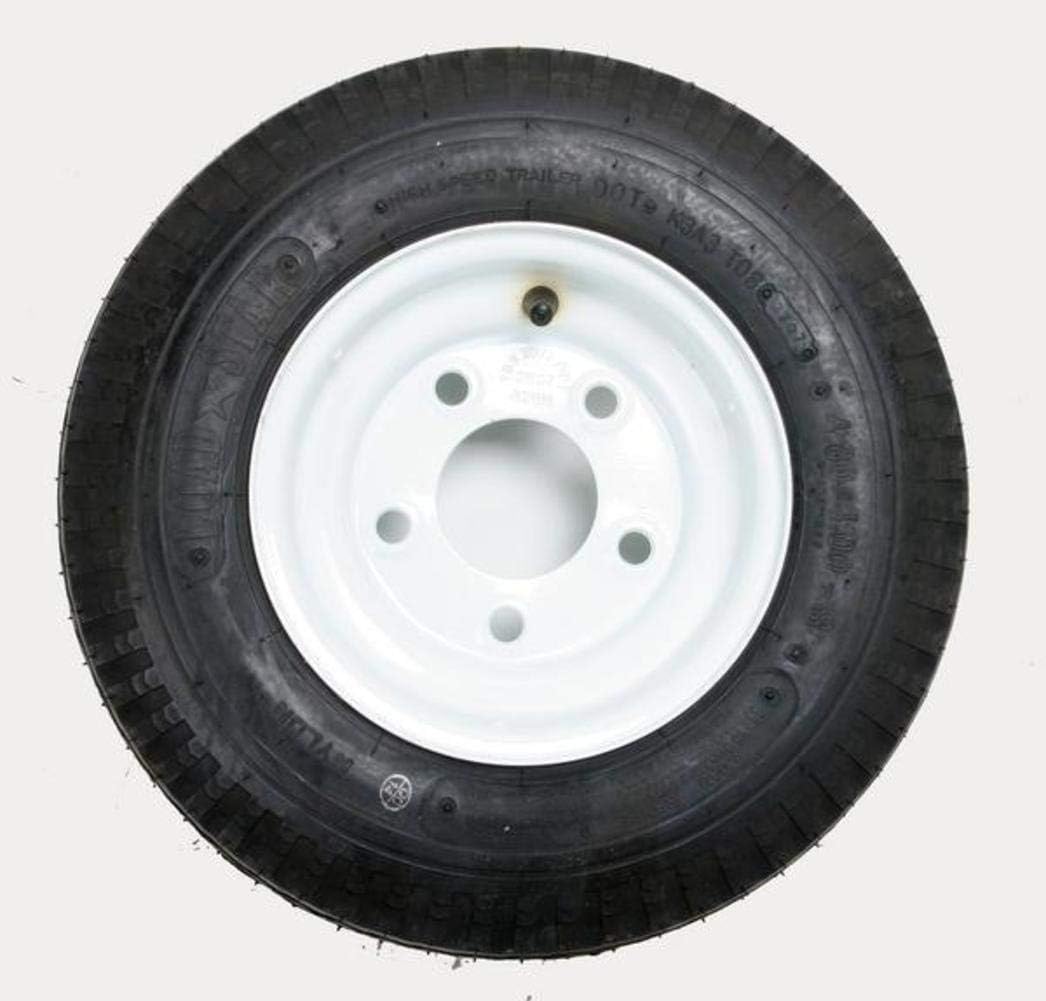Kenda Trailer Tire/Wheel Assembly - 4-Ply Rated/Load Range B - 4.80-8 - 5 Hole Rim 30020 Pack of 2