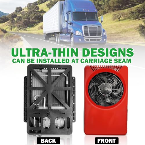 Treeligo 12V D/C Air Conditioner, 8000 BTU Split Electric Cooling Conditioning Unit for RV Truck Camper Bus Van Semi Truck Caravan