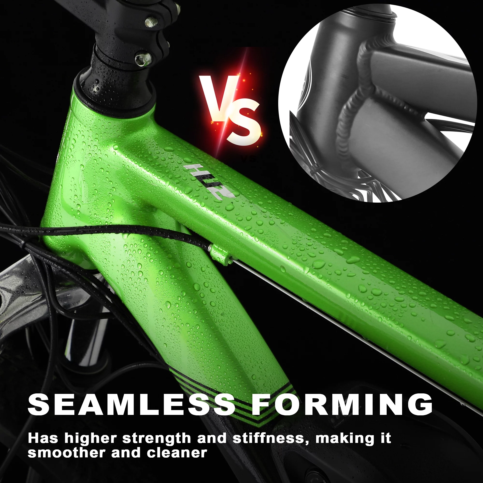 ZNH Electric Bike 26 Adults Ebike 350W Motor 36V 10Ah Battery Shimano 21-Speed Mountain City Ebike Seamless Formed Frame, Green