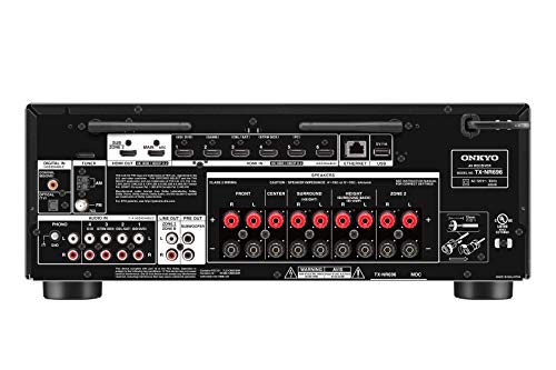 Onkyo TX-NR696 Home Audio Smart Audio and Video Receiver, Sonos Compatible and Dolby Atmos Enabled, 4K Ultra HD and AirPlay 2, Black