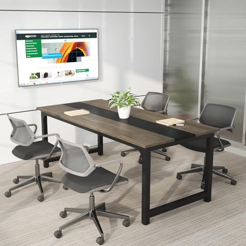 Tribesigns Modern Computer Desk, 63 x 31.5 inch Large Executive Office Desk Computer Table Study Writing Desk Workstation for Home Office, Spliced Desktop, White