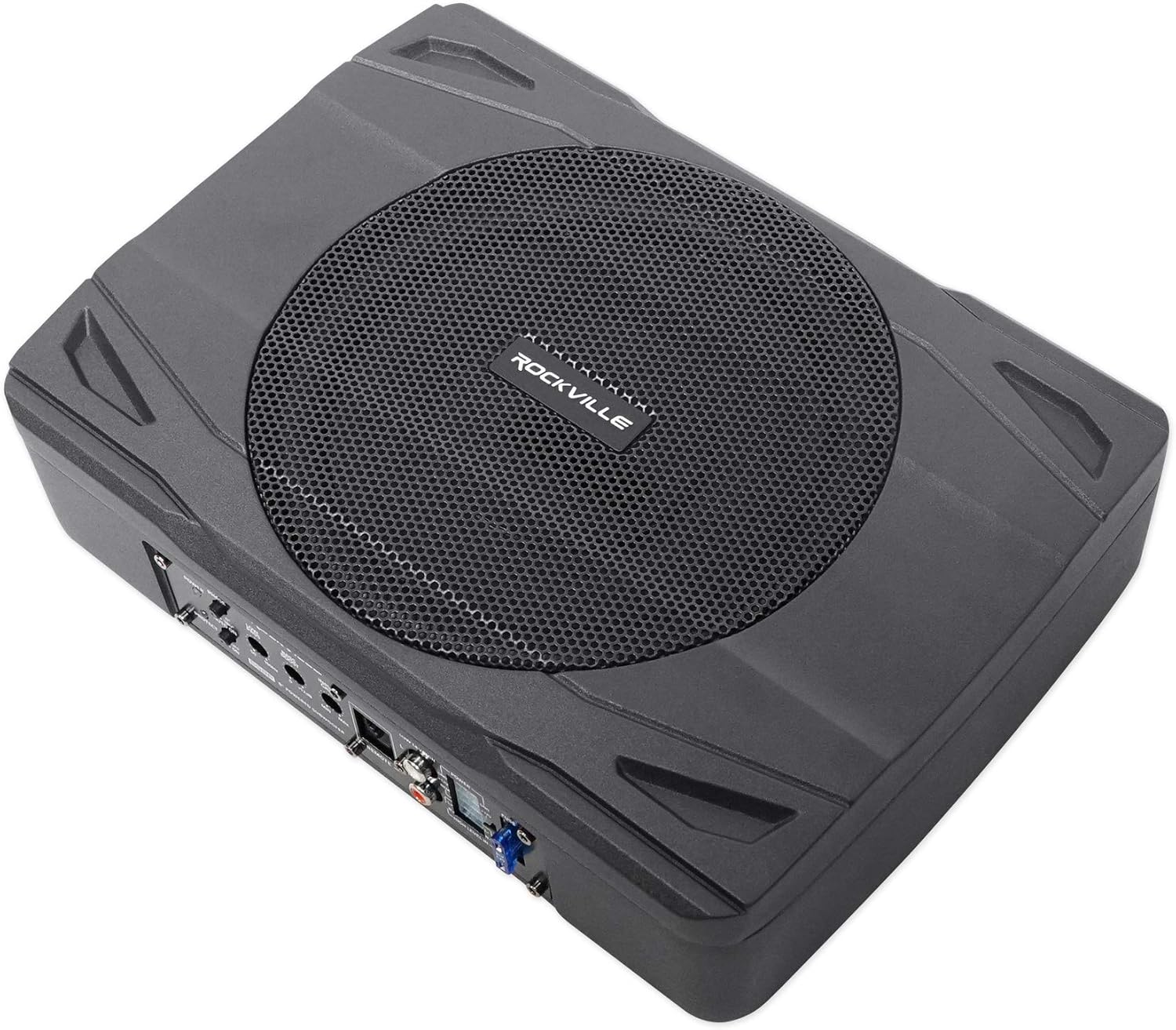 Rockville SS8P 400 Watt Slim Under-Seat Powered Car/Truck Subwoofer Sub+Amp Kit