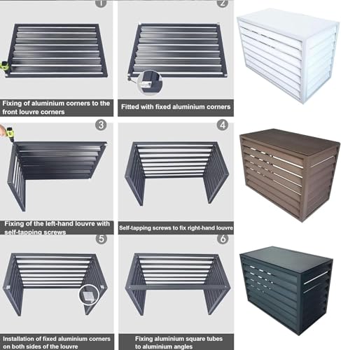 Mini Split Air Conditioner Cover for Outside Units,Dustproof and waterproof,Aluminum Air Conditioner and Heat Pump Cover,Shelf Plant Stand,Outdoor AC Unit Cover,Noise Reduction,suitable for