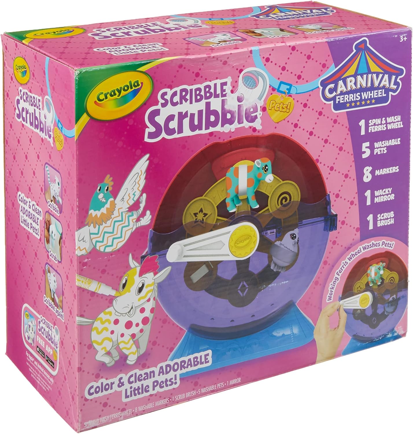 Crayola Scribble Scrubbie Pets Mega Pack, Animal Toy for Kids, Gift, Age 3+
