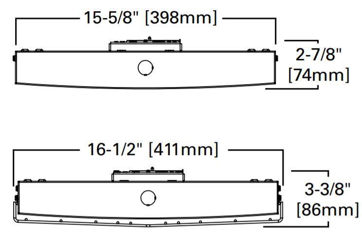 Metalux Ohb Standard Efficacy 148W LED High Bay 4000K