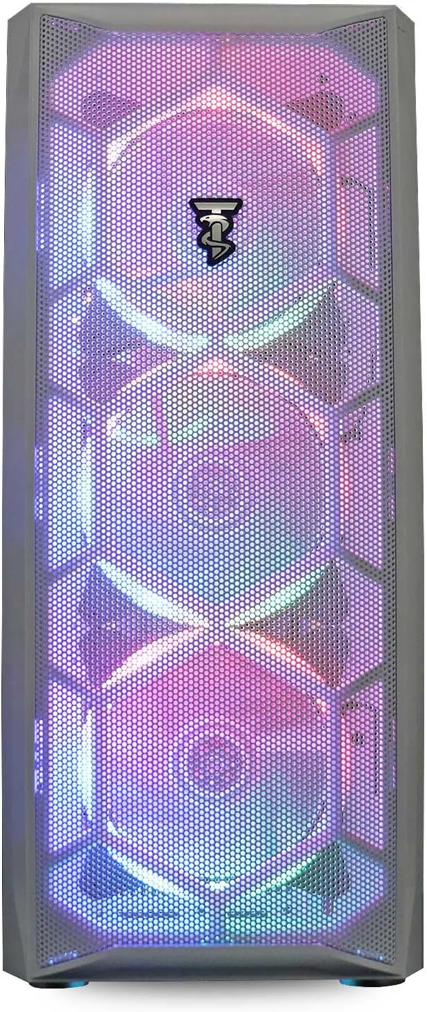 ViprTech Bandit Gaming PC - Intel Core i7 (3.90GHz), AMD RX 580 8GB, 16GB RAM, 1TB NVMe SSD, 700W PSU, Windows 10 Pro, WiFi, Bluetooth, RGB, Desktop Computer Tower White